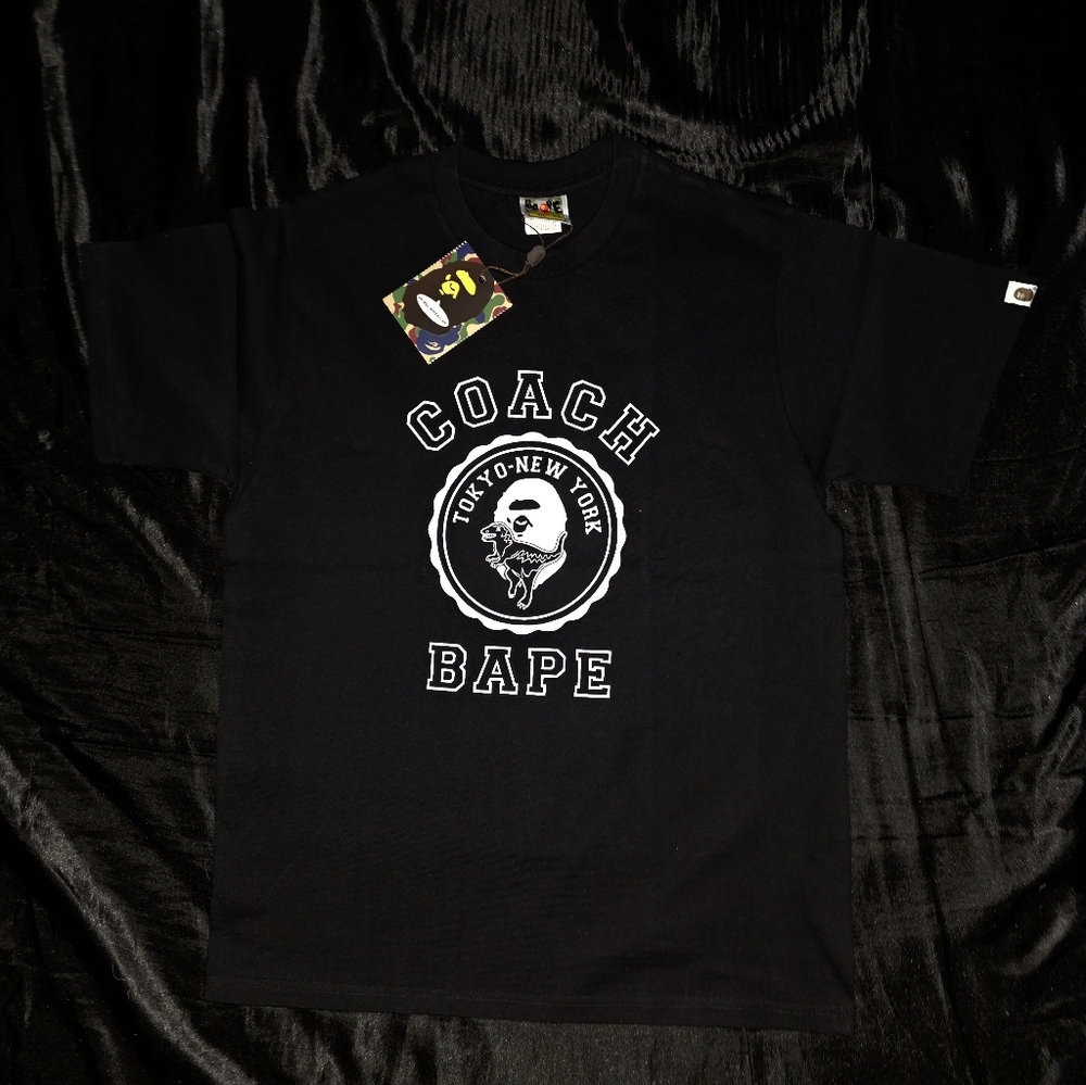 A Bathing Ape x Coach College Tee, Black